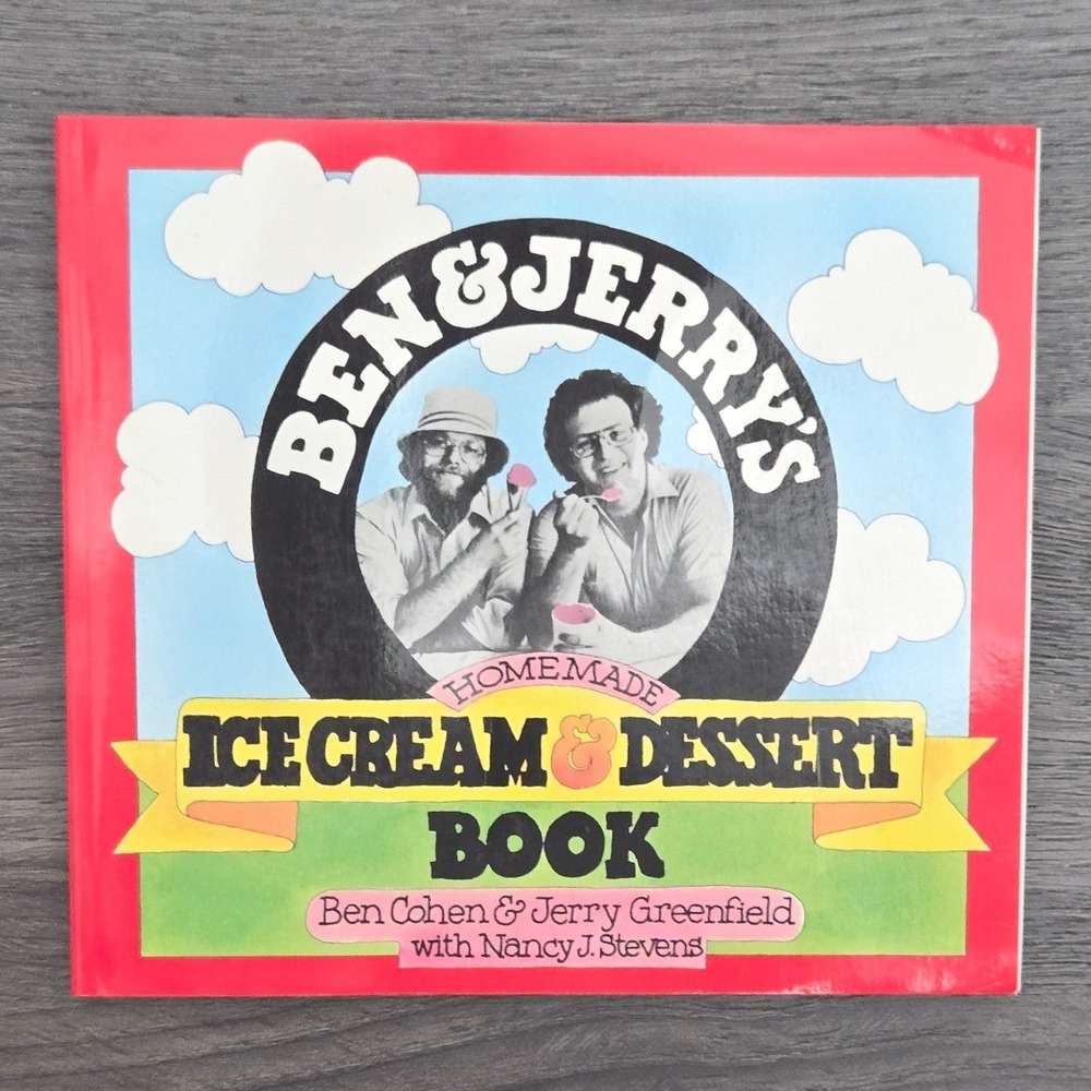 Ben & Jerry's Homemade Ice Cream & Dessert Book Vintage 1987 Paperback